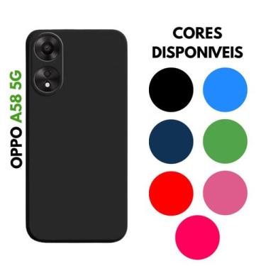 Imagem de Capinha Silicone Aveludada OPPO A58 5G + Película Vidro 3D / Privativa