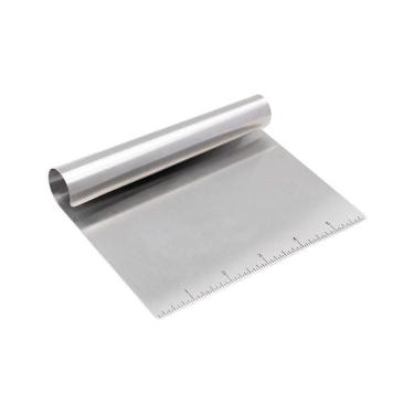 Imagem de Espátula Prática com Régua Medidora de 15CM em Aço Inoxidável com Lâmina Afiada Inox Mimo Style