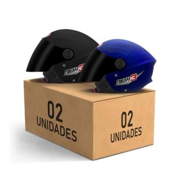 Imagem de Kit 2 Capacetes New Liberty 3 Aberto Viseira Fumê Pro Tork Masculino F