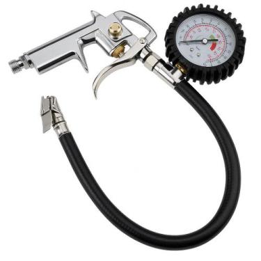 Imagem de Calibrador de Pneus 220 Psi com Mangueira Snel Ferramentas  Manômetro 