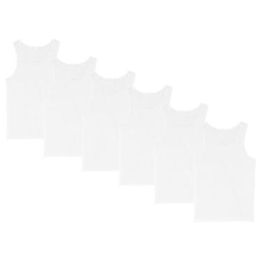 Imagem de Kit 6 Regata Masculina Camiseta Lisa Básica Algodão Regatas-Masculino
