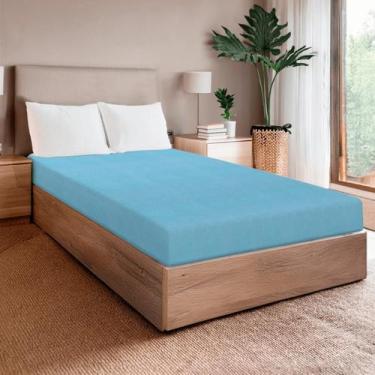 Imagem de Capa Para Colchão Impermeável a Prova d'água Queen Azul Vida Pratika -