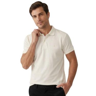 Imagem de Camisa Polo Piquet Masculina Polo Wear Verde Médio, Off white, M