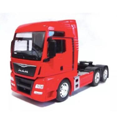 Imagem de Caminhão Man Tgx Trucado 1:64 Welly Vermelho