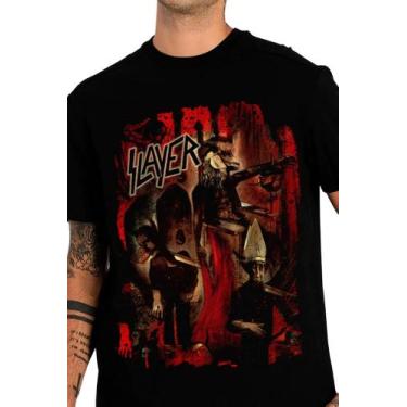 Imagem de Camiseta Slayer Reign in Blood Blusa Oficial Licenciado Banda de Rock 