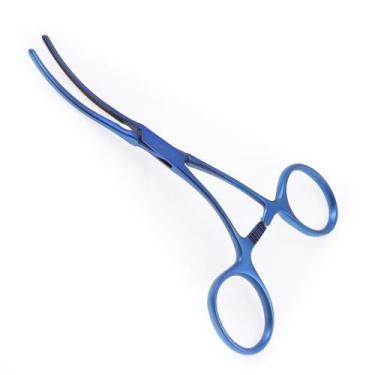 Imagem de Pinça Clamp Vascular Pediátrica De Bakey 13 cm Curva Titânio - Montser