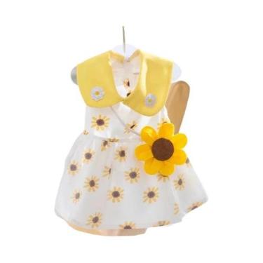 Imagem de Vestido Floral De Verão Para Cães E Gatos Pequenos, Saia Confortável E