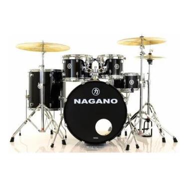 Imagem de Bateria Nagano Garage Rock EBS 22 14 10 12 16  Kit Completo Som Profis