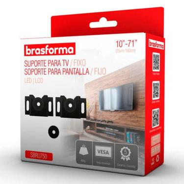 Imagem de Suporte para TV/Monitor - Fixo de Parede - Vesa Universal de 10 a 71 Brasforma SBRU750