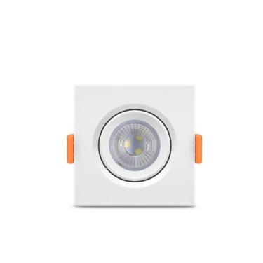 Imagem de Kit 3 Spot Led Elgin Luminária Mr11 3W 3000K Direcionável Quadrado