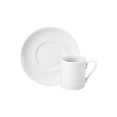 Imagem de Xícara de Café com Pires Porcelana 65 ml Branca Brasília - 264008228 - Schmidt - SCH 011