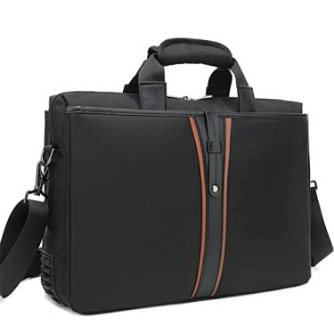 Imagem de Bolsa masculina leve para laptop, bolsa protetora à prova d'água com alça de ombro ajustável, Black
