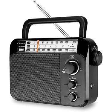 Imagem de Retekess Rádio TR604W AM FM NOAA, rádios meteorológicos portáteis de emergência com melhor recepção, alimentado por bateria AC ou D, com mostrador transparente e botão grande, adequado