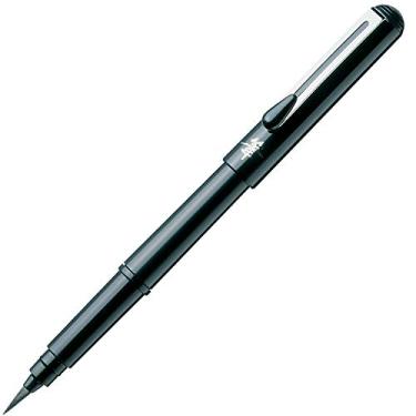Imagem de Pentel Caneta pincel portátil Fude, corpo preto, médio (XGFKP-A)