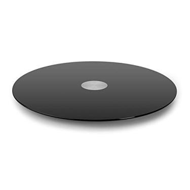 Imagem de Centro De Mesa Giratório Ø60cm Vidro Preto Forma Collection