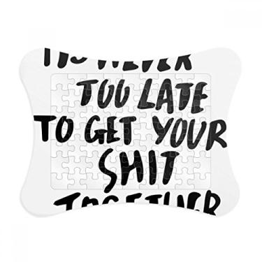 Imagem de Moldura de quebra-cabeça com citação Get Your Shit Together para decoração de quadro