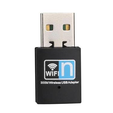 Imagem de Adaptador USB WiFi de 300 Mbps, adaptador de placa de rede LAN sem fio, dongle USB 2.0 para desktop, laptop, PC, Windows 10, 8, 7 XP Mac OS (Plug-and-Play para Windows10)