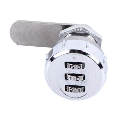 Imagem de Combinação Gabinete Cam Lock, 3 Senha Codificado Bloqueio Mini Gabinete Mecânico Bloqueio Cam Segurança Locks Para Gabinete Arquivamento Gaveta Mailbox(L20)