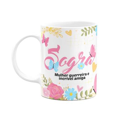 Imagem de Caneca Floral Mães - Sogra, guerreira e incrível amiga