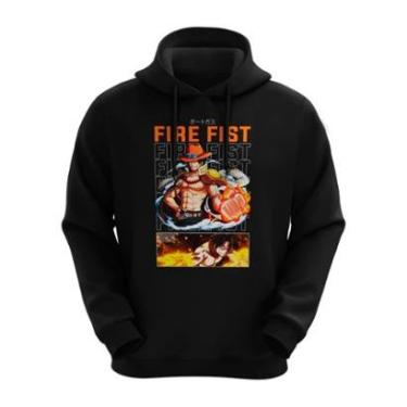 Imagem de Blusa Moletom Sublimação Blusão Full Print com Capuz Anime Ace Novidade-Unissex