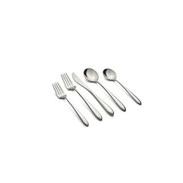 Imagem de Cambridge Silversmiths Conjunto de talheres Radin Mirror, 20 peças, serviço para 4, prata