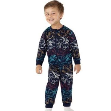 Imagem de Macacao Brandili moletom flanelado dinossauro 100% algodao-Masculino