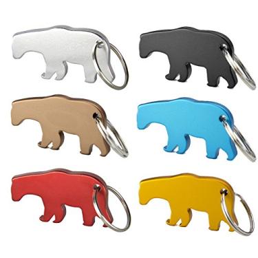 Imagem de Chaveiro Swatom Bear's-paw abridor de garrafas abridor de cerveja ferramenta chave etiqueta anel acessórios, Bear 6P, 6