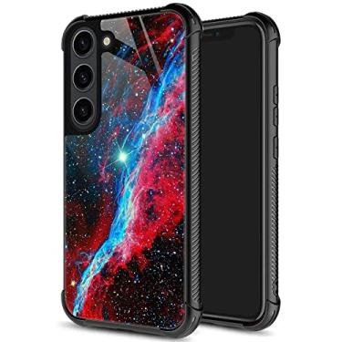 Imagem de Capa para Samsung Galaxy S23, capa Starry Sky Galaxy S23 5G para meninos e homens, design padrão à prova de choque capa de vidro orgânico antiarranhões compatível com Samsung Galaxy S23 de 6,1 polegadas