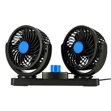 Imagem de Ventilador Automotivo Duplo 12V Potente, Ajustável Ideal Car - Shophal