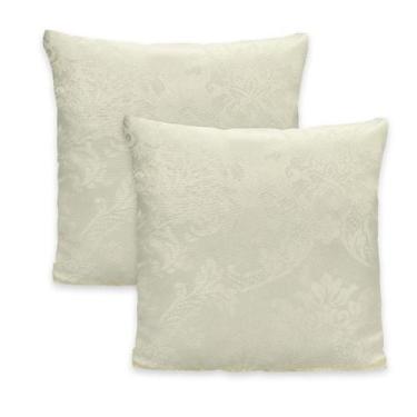 Imagem de Kit 2 Capas de Almofada c/ Zíper em Jacquard Adamascado Luxo 40cm x 40