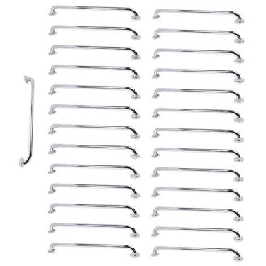 Imagem de Alça de Apoio Inox 80cm Barra Kit 26 Unidades Idoso Cadeirante Box Ban