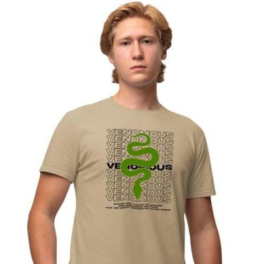 Imagem de Camisa Camiseta Masculina Estampada Venomous 100% Algodão Fio 30.1 Pen