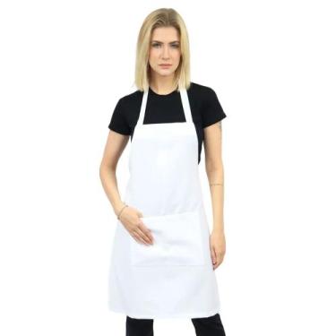 Imagem de Avental Brim Plus Size com Bolso - DEMORGAN, Branco