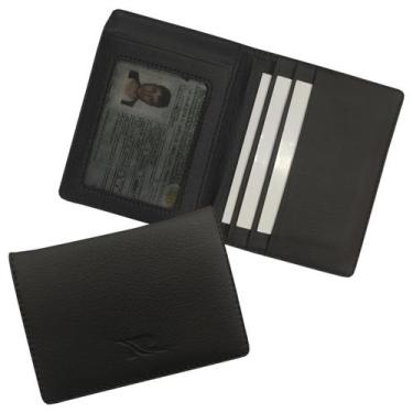Imagem de Carteira Compacta Couro RFID Blocking 01-R Raffai Couros, Preto