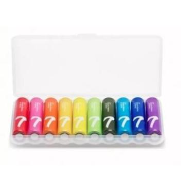 Imagem de Pilha AAA Xiaomi Rainbow Batteries Caixa c/10 PCS