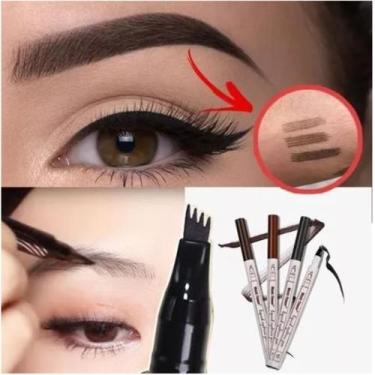 Imagem de Caneta Lápis Microblading Prova D'agua Maquiagem Sobrancelha Castanho 