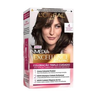 Imagem de Coloração Imédia Excellence Creme 4 Castanho Natural - LnullOréal