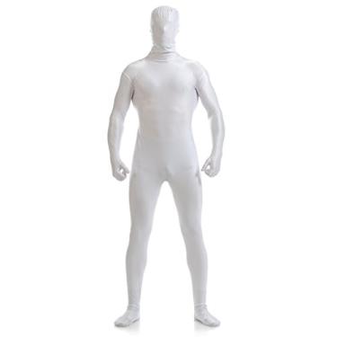 Imagem de DreamHigh DH Fantasia masculina de Lycra e elastano para o dia das bruxas, Branco, X-Large