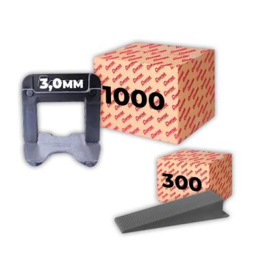 Imagem de Kit Espaçador Nivelador Eco C/500/1000 Pçs Mais Cunha de Nivelamento E