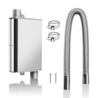 Imagem de DTNESS Tubo de Escape Do Aquecedor A Diesel de 60 Cm/23,6 Pol. com Silenciador E Braçadeiras Aprimorados, Extensão de Escape Do Gerador de 1 Pol./2,5 Cm de Diâmetro, Tubo de Escape de Aço Inoxidável,