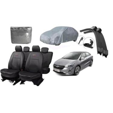 Imagem de Jogo capa couro Arrizo 5 2018 a 2022 + capa automotiva - iron tech