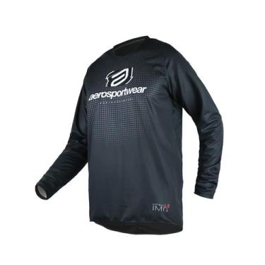 Imagem de Camisa Motocross ASW Image Minimal Preto Off Road Trilha, Preto, M