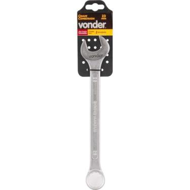Imagem de Vonder, Chave Combinada 23 Mm, Aço Cromo Vanádio, Reta Cromada.