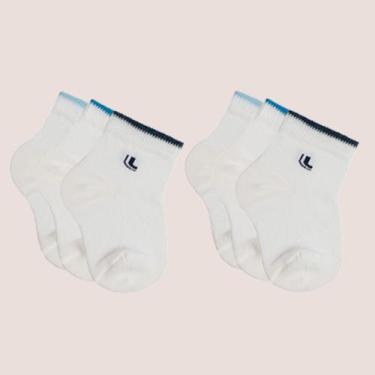 Imagem de Kit Com 6 Pares Meias Baby Lupo Bebe Lisa Infantil Original, 0 a 4 Mes