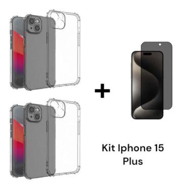 Imagem de 2UN Capinha Anti Impacto + 1UN Película 3D De Vidro Anti Espião Para I