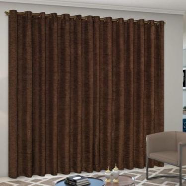 Imagem de Cortina Sala Seda Amassada 3.00m x 2,50m Varão Simples - Paulo César, 