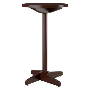 Imagem de Mesa de Jantar/Bar Alta Redonda 60cm Multimóveis CR50113, Castanho
