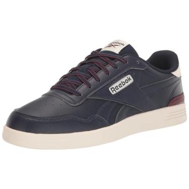 Imagem de Reebok Tênis masculino casual e moderno Court Advance Clip com cadarço e bico redondo, Vector azul marinho/giz/marrom clássico, 41 BR