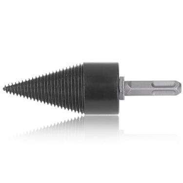 Imagem de Broca para Dividir Lenha - Ferramenta Divisora ​​de Toras de Aço Carbono Com 3 Hastes Removíveis para Madeira Eficiente (42MM)