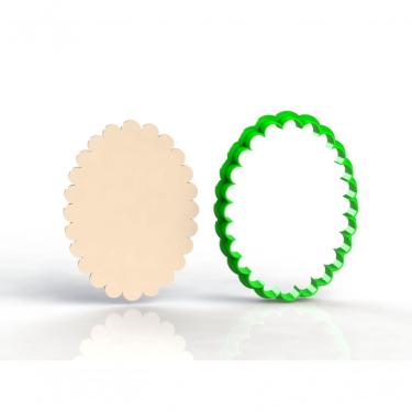 Imagem de Cortador Oval Porta Retrato Babado Bwb 9303 Tamanho 5,5 Cm